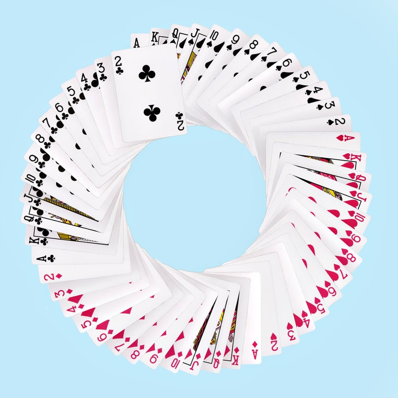 Symmetrical circle of 52 playing cards. facts about Ohio