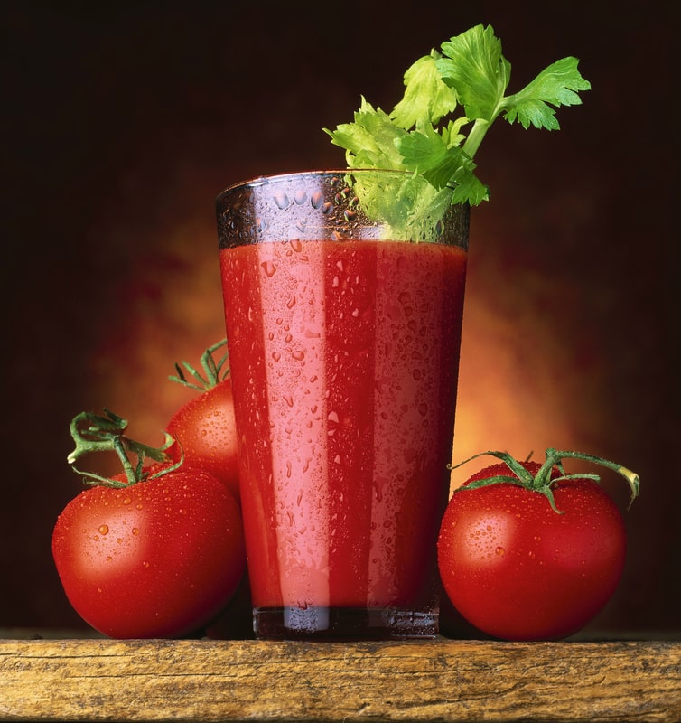 tomatoes with tomato juice 