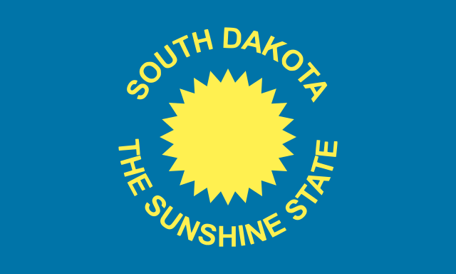 Flag of South Dakota from 1909 to 1963