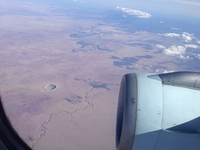 Meteor Crater from 36,000 ft