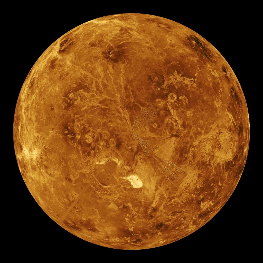 Computer Simulated Global View of the Northern Hemisphere. facts about Venus